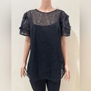 A cute lacy black blouse from Michael Kors!